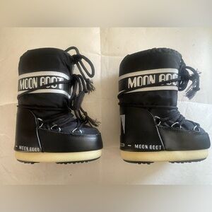 Moon Boot Kids Black and White Snow Boots